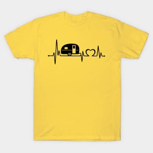 Funny Camping Heartbeat T-Shirt